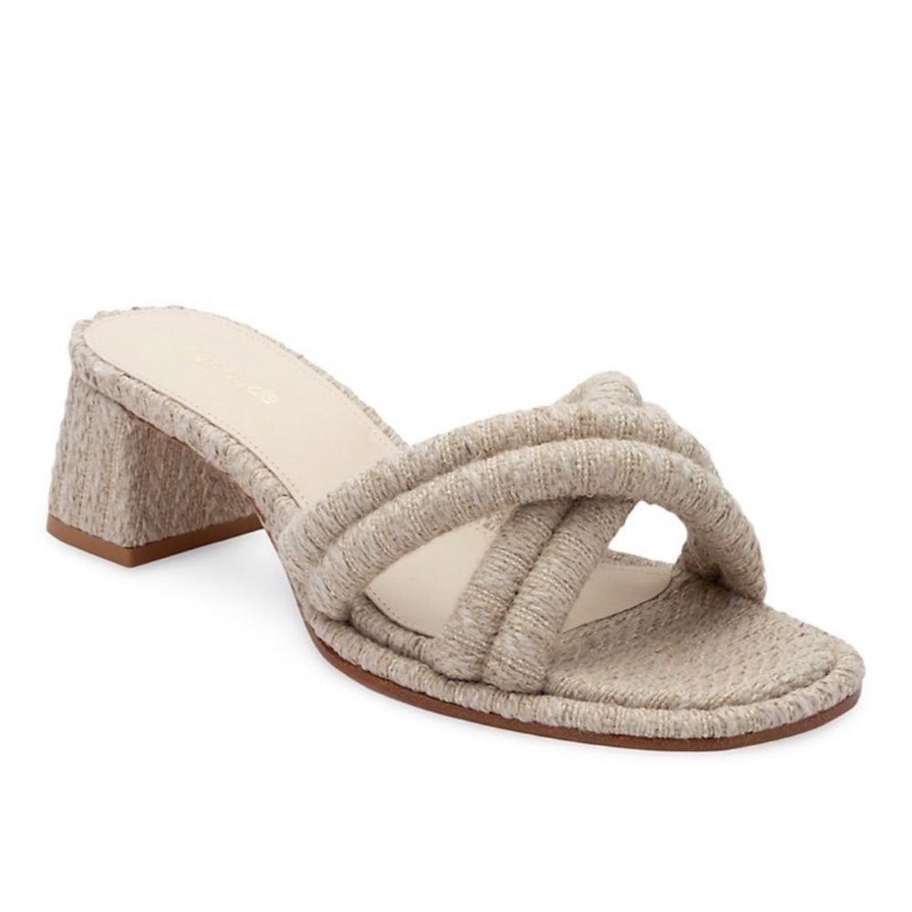 Larroude Raffia Mules